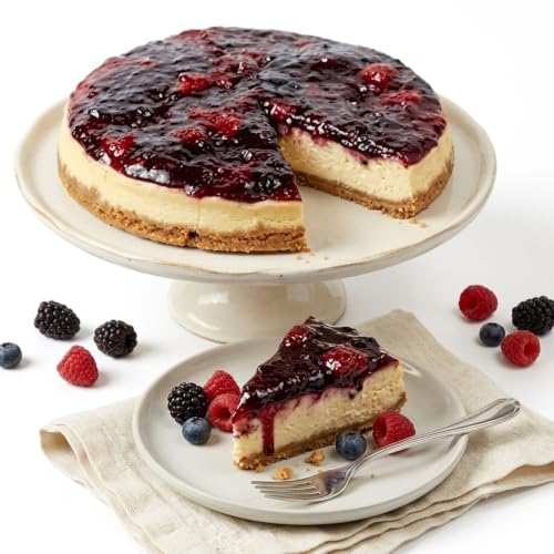 ANDY ANAND CHOCOLATIER Wild Berry Cheesecake 9' made Fresh in Traditional Way, Slowly savor for an amazing experience with a luxuriously creamy feel and intense after taste (2.8 lbs)