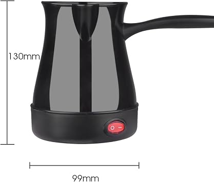 Electric Turkish Coffee Maker, Coffee Pot, 300ml Capacity, 500W Power, Rotational Base for Home, Office, Mocha & Tea, Ideal for Travel
