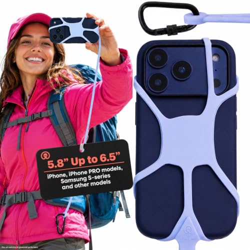 Image of Pulpo Safety Cell Phone Lanyard, Phone Wrist Strap, Lavender, 5.8 inch to 6.5 inch