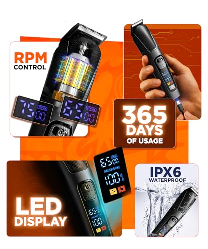 Image of Bombay Shaving Company 12 in 1 Full Body Trimmer for Man | Runs Nonstop for 300 Mins | 5 Attachments | Beard, Body, Nose, Hair | Type C | Gift for men | Rechargeable All In One Men Trimmer | Legend 365