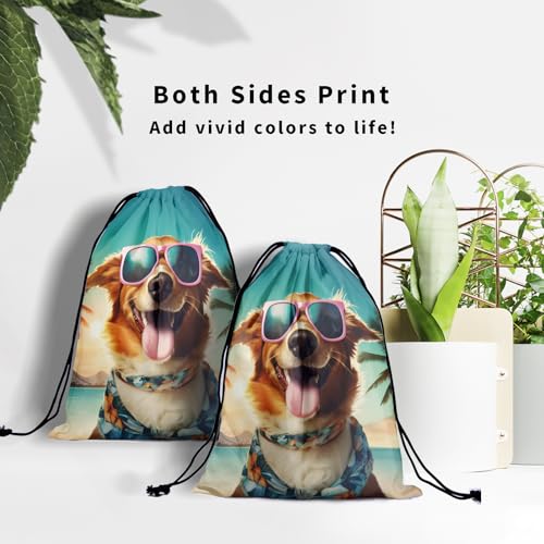 Image of Nerxy Golden Retriever Dog Gymnastics Grip Bag - Summer Puppy Grips Bags Dog Pet Drawstring Gym Bag for Gymnasts Beach Athlete Gym Pouch Bags