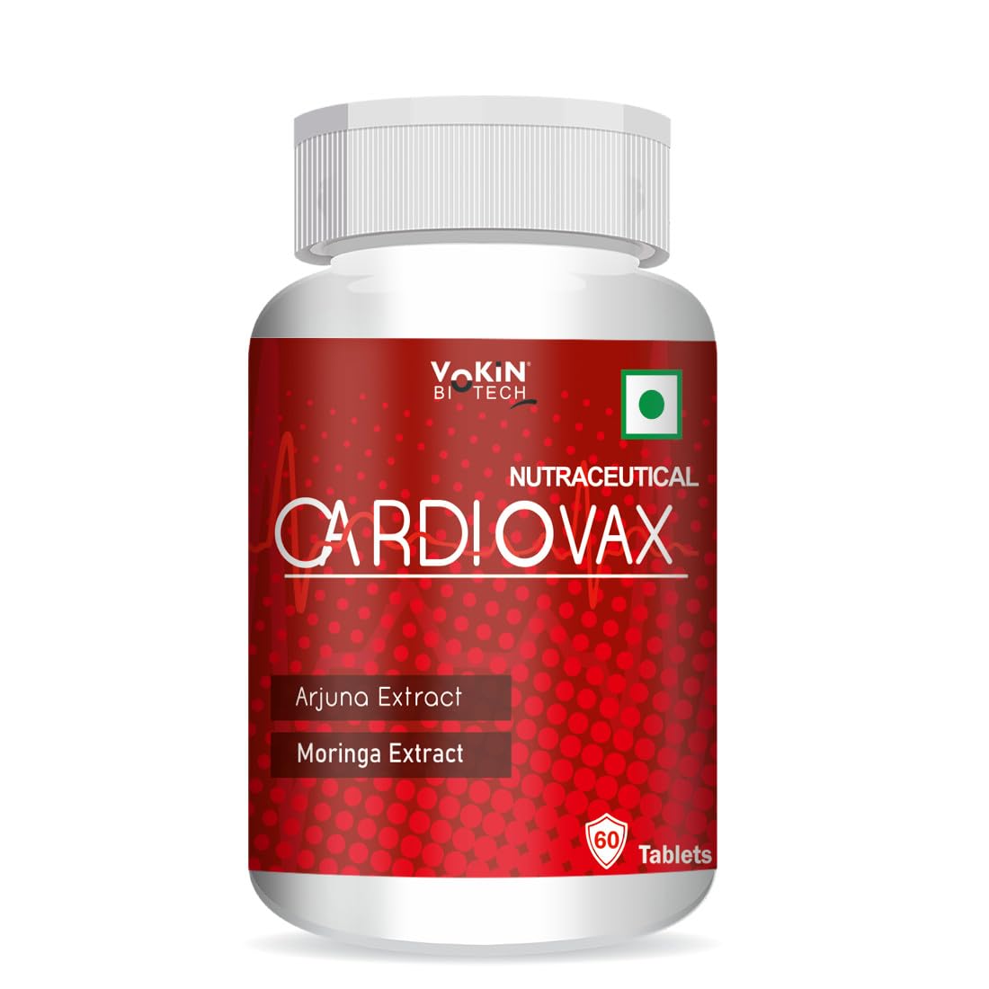 Vokin Biotech Natural Cardiovax with Coenzyme Q10, Arjuna Extract & Moringa Extract Pack of 60 Tablets-picture-32