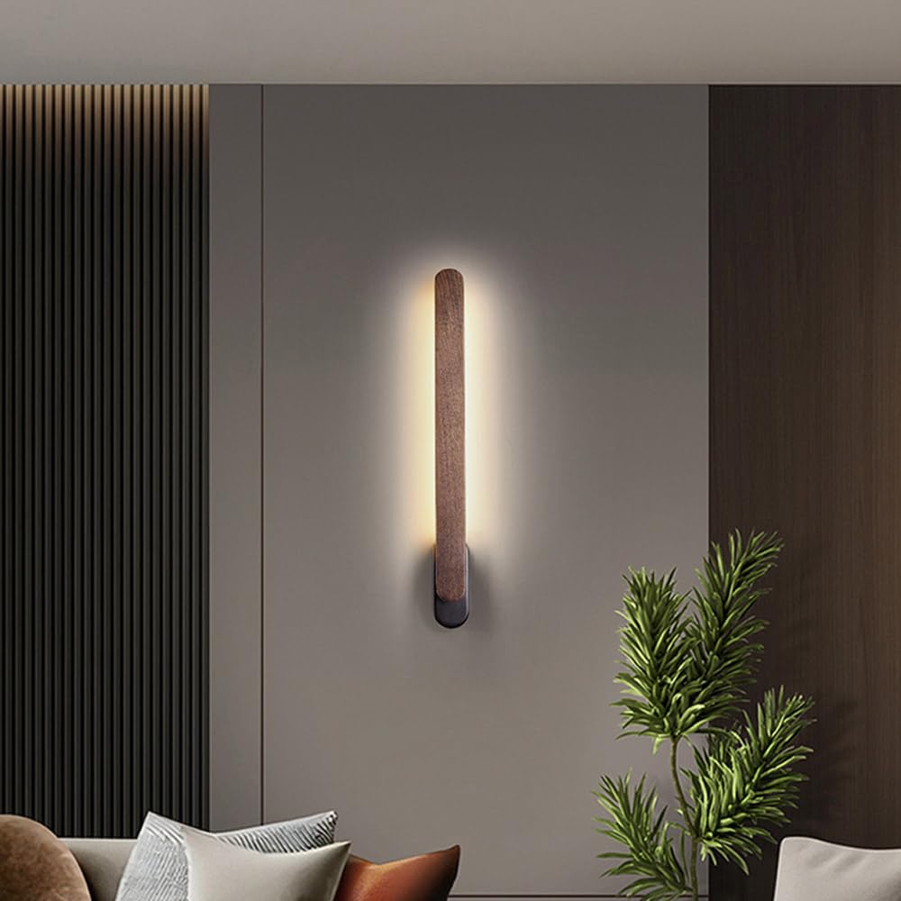 Applique da Parete Moderna a Striscia Lunga, Lampada da Parete a LED con retroilluminazione, Lampada da Parete a 3 Colori, Lampada da Parete lineare con Rotazione a 180°, Lampada da Parete