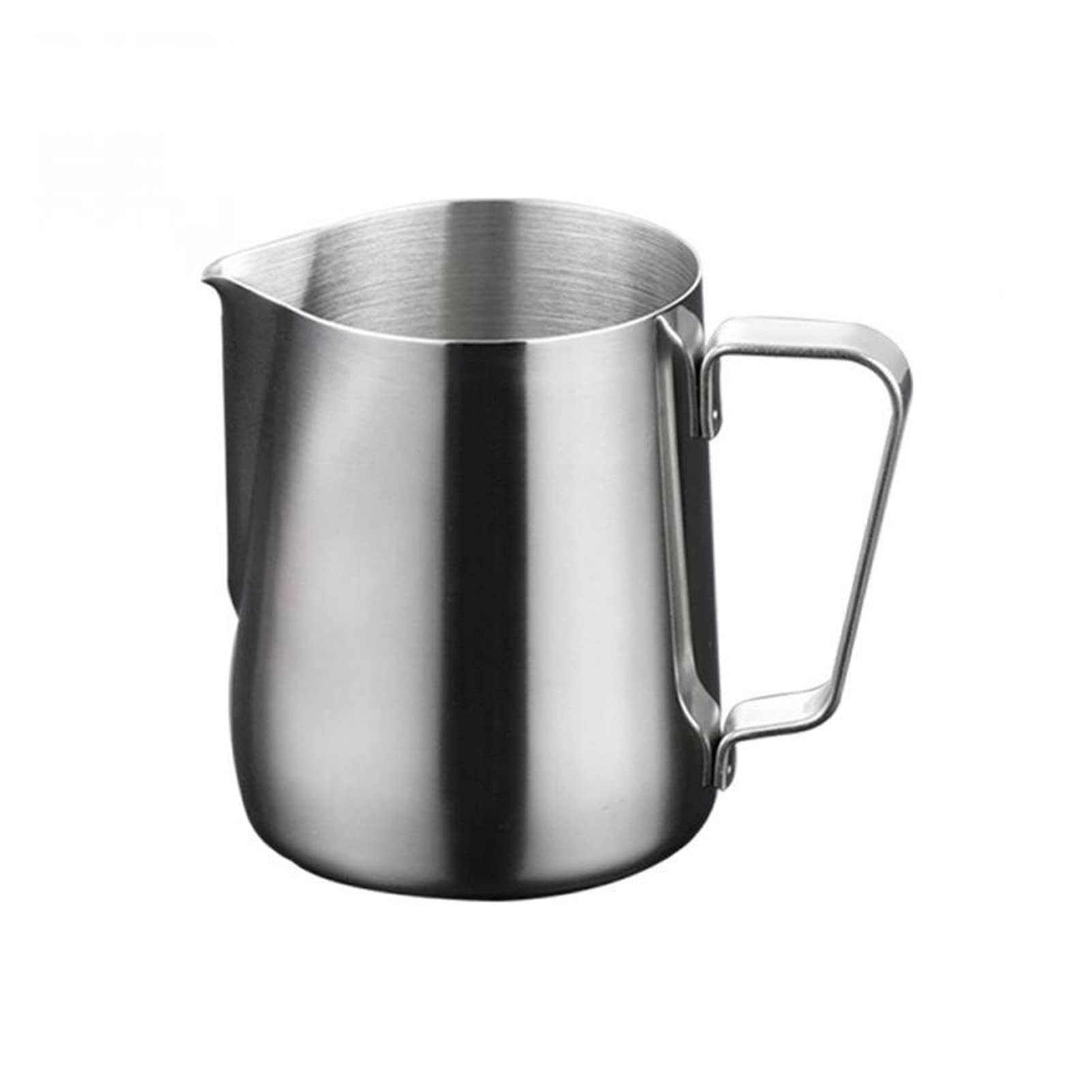 Jarras de Leche Grandes de 150/350/600 ml, Jarra de Espuma de Leche Artesanal de Acero Inoxidable, Jarra de café con Leche, Jarra artística, Taza, Salsa, Salsa,350ml