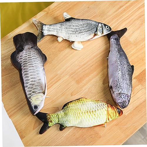POPETPOP 1Pc Pelúcia Gato Brinquedo De Peixe Artificial Engraçado Gutama Plushy Realista Flopping Pe