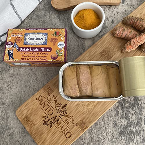 Image of Discoverer 6 Flavor Variety Pk Canned Wild Pole & Line Tuna Fillet in Olive Oil (6 Pk) Mediterranean Diet Turmeric Curry, Basil, Ginger, Piri Piri, Oregano, Bell Pepper - Hand-Packed in PORTUGAL
