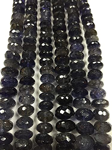 Perles en iolite taillées en rondelle 9mm de qualité supérieure pour vos bijoux