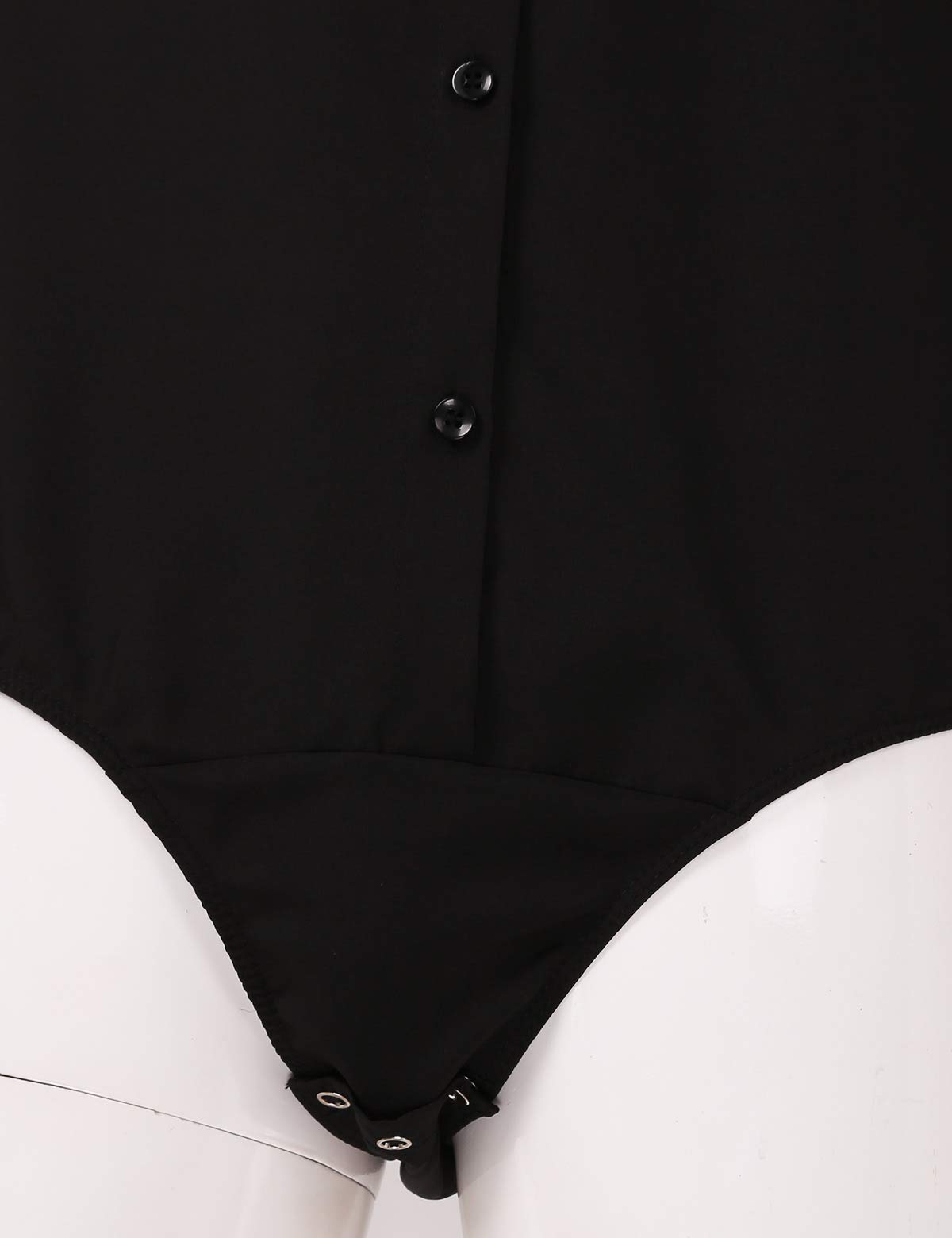 Alvivi Body da Uomo Slim Fit Latino Americano Moderna Ballo da Danza Professionale in Cotone Camicia Bodysuit Maniche Lunghe Button Down Costume Competizione Performance