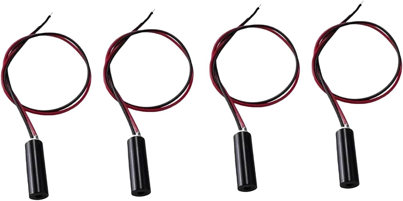 650nm red line 5mm Mini laser module Industrial Laser Group Module Fixed focal length The housing is provided with an insulator(5mm)(point-4pack)
