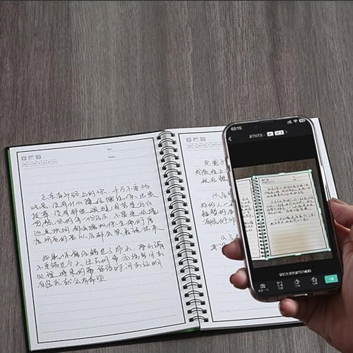 WEITING Cuaderno borrable con bolígrafo, Cuaderno inteligente reutilizable | Cuadernos impermeables ecológicos | Cuaderno conectado digitalmente del papel de piedra mineral respetuoso del medio - imagen 2
