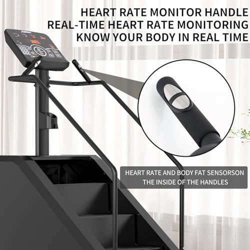 Image of Stair Machine, Commercial Grade Stepmill Machine, Stair Stepper with LCD Screen, Cardio and Lower Body Workouts, 450LBS, 15-164 Steps /Minute