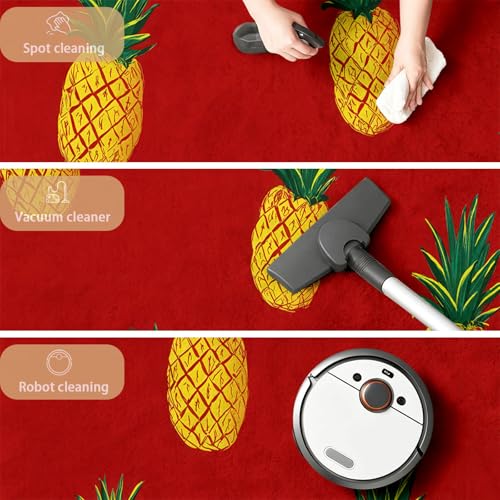 Alfombra lavable de pasillo con diseño de frutas para decorar interiores 6