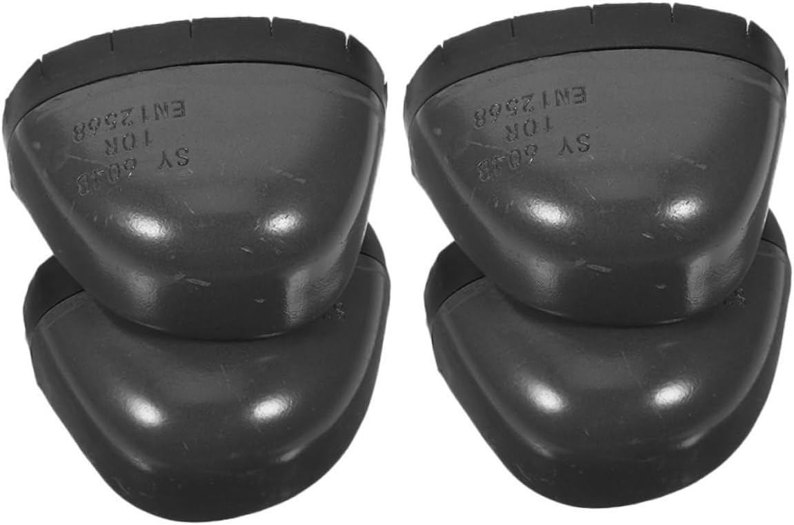 2 Pairs Safety Shoe Toe Covers Metatarsal Guards for Work Shoes Comfortable Plastic Rubber Toe Caps Easy to Install Protectors for Warehouse Construction Use