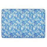 Blue Leafs Fruits Extra große wiederverwendbare Kleinkinder-Matratzenauflagen, wasserabweisend, für Töpfchentraining, Anti-Lippen-Matratze für Kinder, Erwachsene, Haustiere, 132,1 x 86,4 cm (L x B)