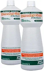 Kit 2 Detergente Enzimático Zymedet Gold, 5 Enzimas, 2L, para Limpeza de Instrumentais Médicos, Odontológicos e Veterinários