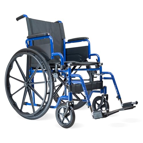 MOBILITY Plus+ Rollstuhl RIO - faltbarer Transportrollstuhl mit Schiebegriffen -...