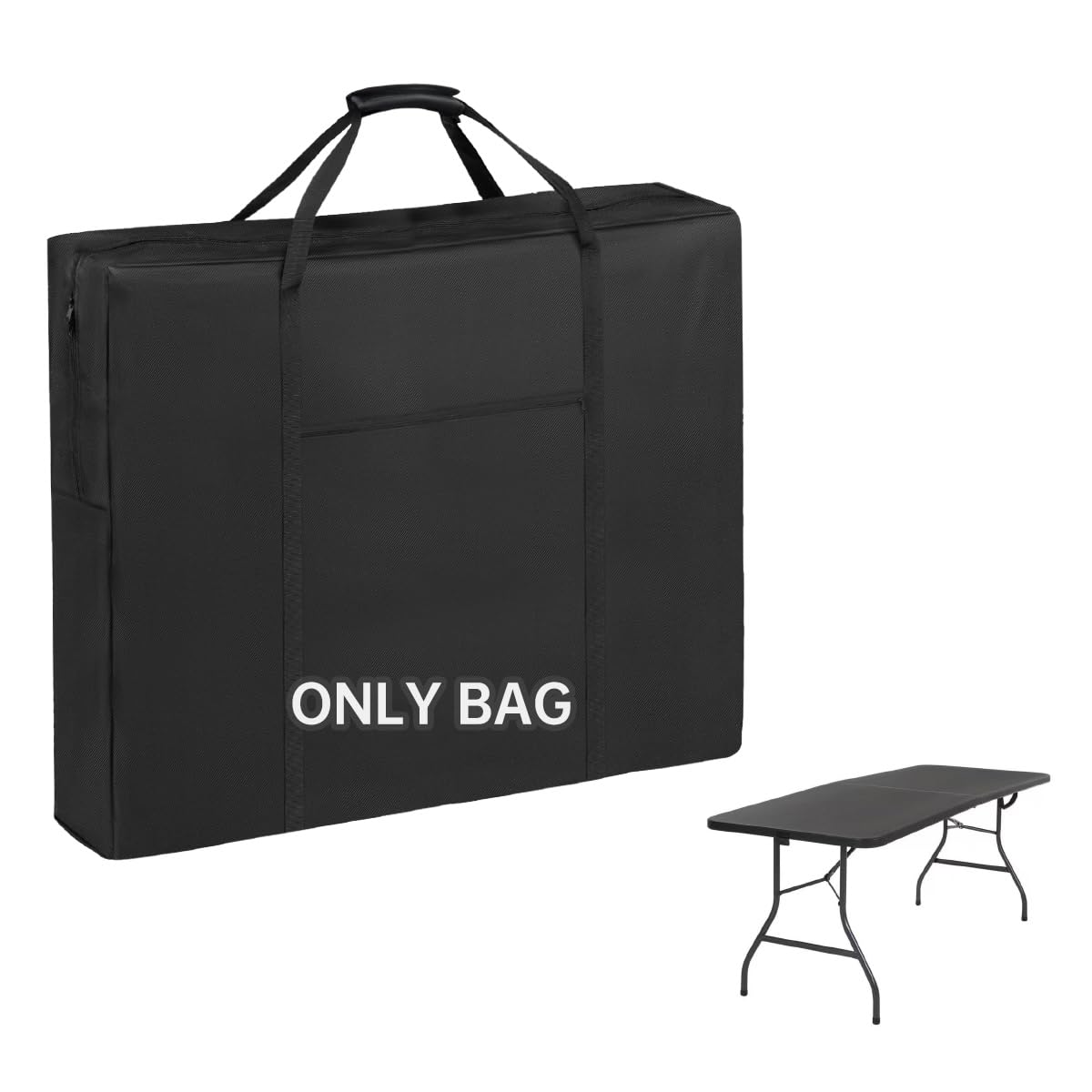 QYILUARE 6 Ft Folding Table Storage Bag-Water-Resistant Heavy Duty Large Carrying Bag for Transport Organizer with Pocket & Shoulder Straps | 37" L X