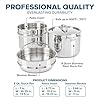 Viking 3-Ply Stainless Steel Pasta Pot with Lid, 8 Quart, 4 Piece Multipot Kitchen Cookware, Includes Pasta Insert and Steamer Basket, Dishwasher and Oven Safe, Induction Ready, Silver #3