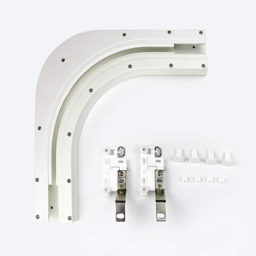 90 Degree Corner Tracks Connecter for Motorized Curtain Tracks Use with Sliding Shadow Drapery System Part (for 90° Corner)