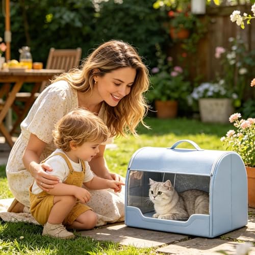 Casa refrescante para perros pequeños que soluciona el calor en el hogar con base lavable 3