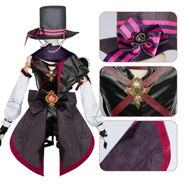 Game Genshin Impact Lyney Cosplay Kostuum Outfit Uniform Jurken Volledige Set Halloween Party Carnaval Verkleedpak met Pruik