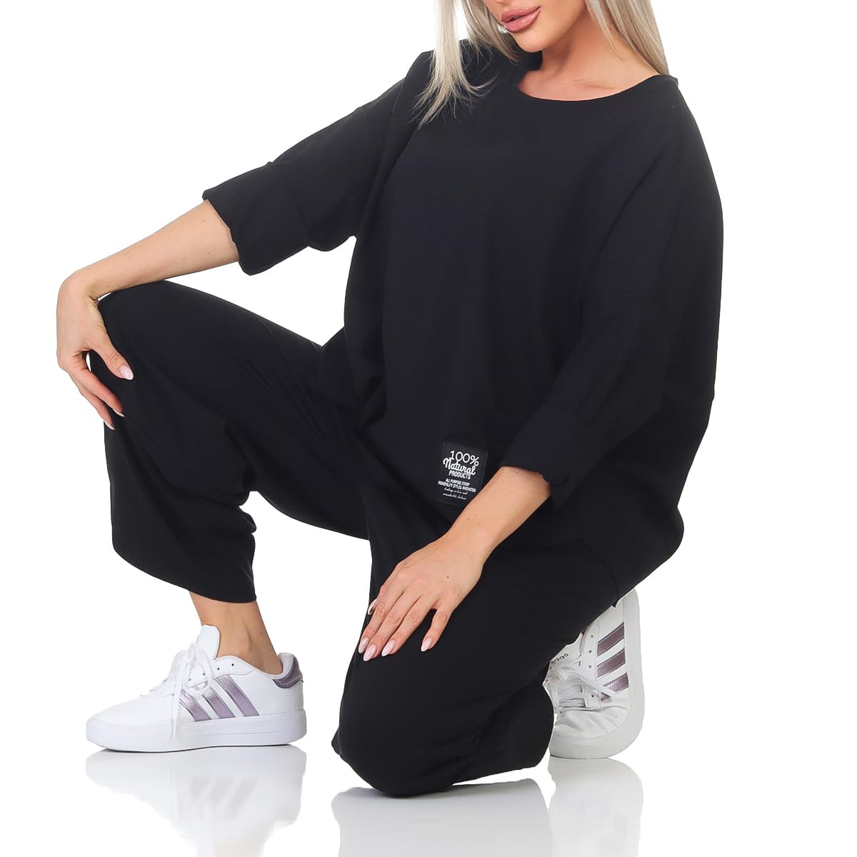 Hausanzug Damen Zweiteiler Cozy Lounge Set BequemerJogger für Frühling & Herbst Weiche Jogginghose & Pullover 6171