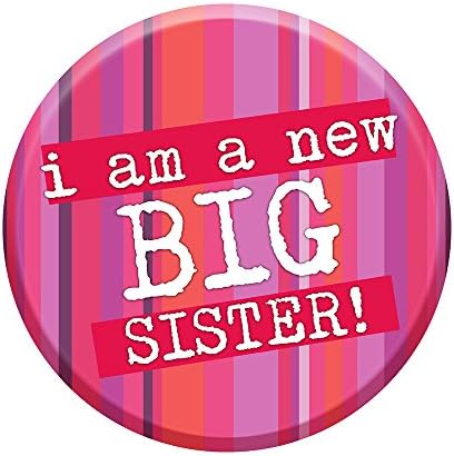 I'm A New Big Sister Badge 76mm Congratulations New Baby Gift Sibling