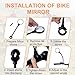 2 Pack Bicycle Mirror for Handlebars – Adjustable Bike Mirror Handlebar Mount, Wide Field of View for Safe Cycling, Easy Installation, Vibration-Free (Black-round)
