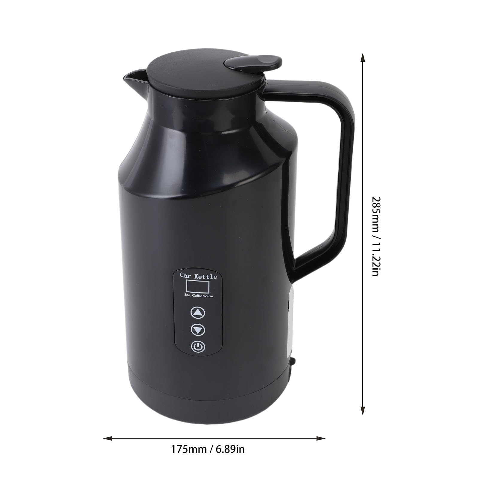 Hztyyier Bollitore Elettrico per Auto con Spegnimento Automatico 1500ML Riscaldatore Portatile per Acqua Bollente Viaggiatori Appassionati di tè e caffè Silicone PP