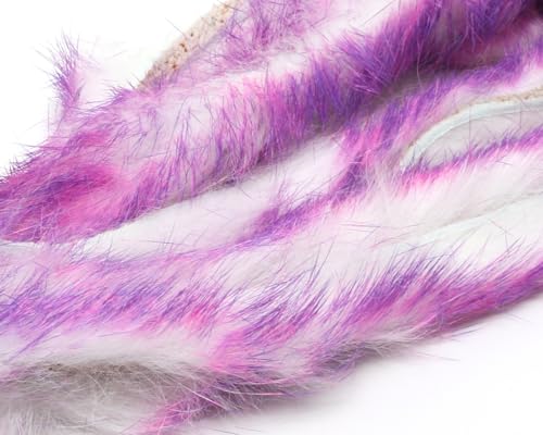 Hareline Fly Tying Polychrome Rabbit Strips - Multicolor Rabbit Fur for Streamers, Leeches & Baitfish Flies