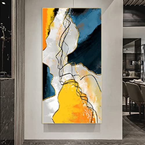 Art prints vertical 30x60cm pour salon avec affiche aquarelle abstraite sur toile