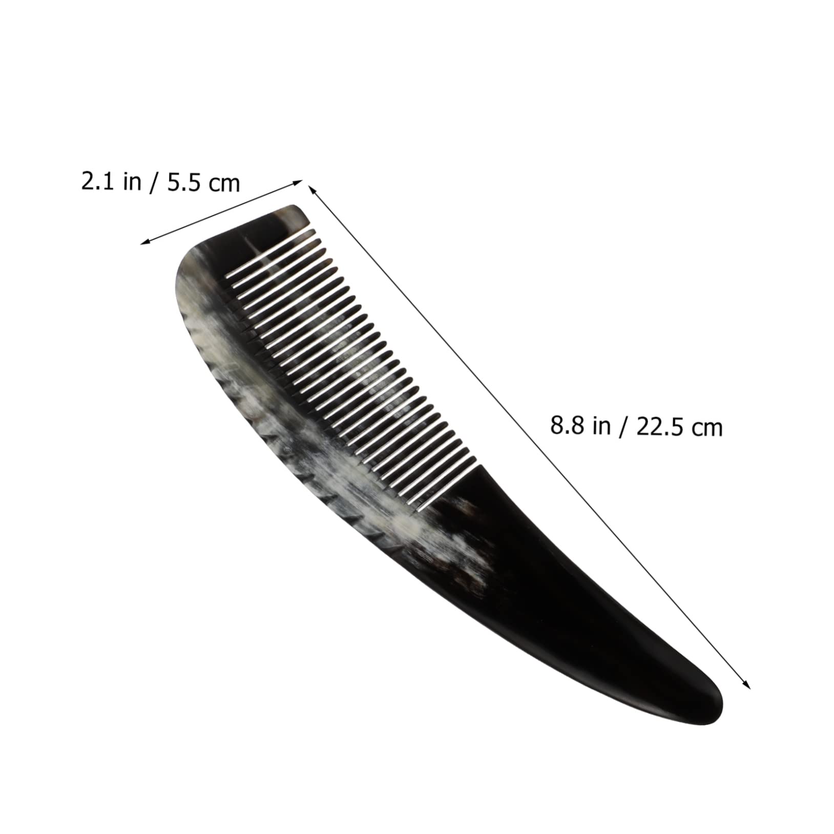 Beatifufu Natural Ox Horn Comb Ox Horn Beard Comb