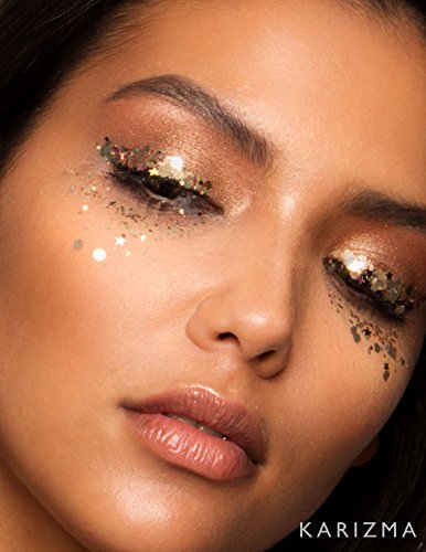 Rose Gold Chunky Glitter ✮ KARIZMA BEAUTY ✮ Festival Glitter Cosmetic Face Body Hair Nails - Thumbnail 7