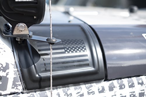 Rampage Usa Flag Cowl Cover | Pair, Black | 76128 | Fits 2007 - 2018 Jeep Wrangler Jk/Jk Unlimited #TOP1