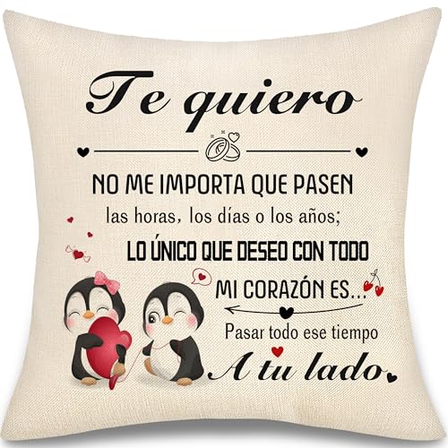 Presente de casal namorada esposa para mulher de namorado marido marido quero-te fronha de almofada presentes do dia dos namorados aniversário originais decoração almofada aniversário Natal presente