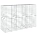 KHNLGFR Galvanized Steel Gabion Basket for Stone Walls Heavy Duty Landscaping and Easy Assembly Outdoor Projects with Industrial Style Garden Design