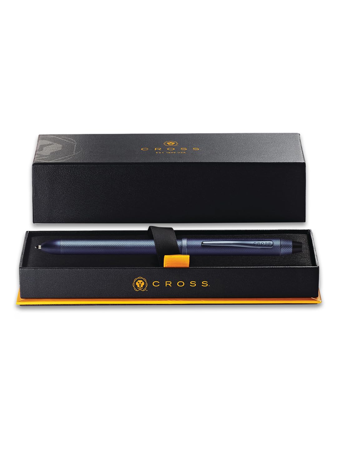 Cross Tech 3+ - Penna multifunzione (confezione regalo, portamine, penna a sfera, gomma/tappo), colore: Blu