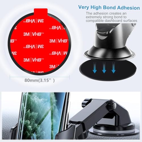 Image of RIGGEAR Dashboard Pad Mounting Disk for Suction Cup Phone Mount, 2Pcs Ultra Sticky Heat-Resistant Replacement Disc for Car Dashboard, Vacuum Suction Phone Holder Spare Stick Pad for Mount (2 Pack)