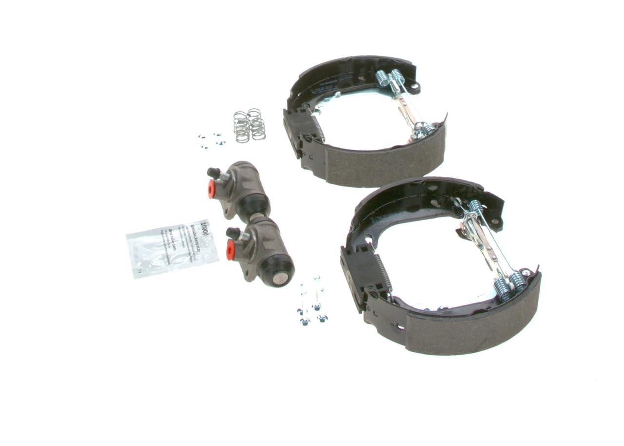 Bosch KS073 Kit Super Pro - Kit de freno trasero de tambor - 1 juego completo premontado, 2 cilindros de rueda, 4 zapatas de freno