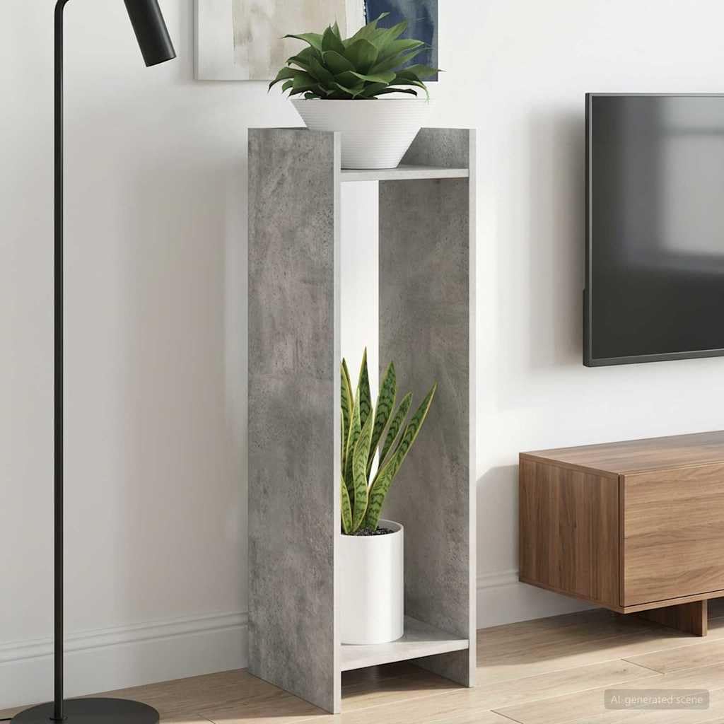 Supporto per piante, 2 pezzi, grigio cemento, 30 x 30 x 100 cm, in