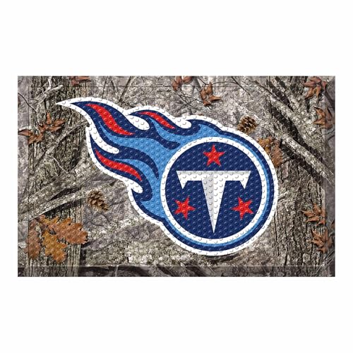 FANMATS 19001 Tennessee Titans Rubber Scraper Door Mat, Camo Color