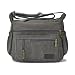 Qflmy Vintage Canvas Messenger Bag Handbag Crossbody Shoulder Bag Leisure Change Packet (Grey)