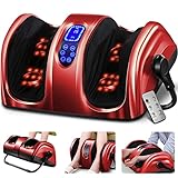 TISSCARE Masajeador de Pies, Eléctrico Masaje Shiatsu con Función de Calor, Amasado, Rodillos y Compresión de Aire, Masajeador Pies Puede Aliviar la Fascitis Plantar y Aliviar el Estrés