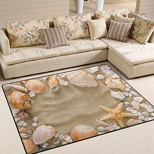 Use7 Sommerteppich Seestern auf Sand Strand Teppich Teppich für Wohnzimmer Schlafzimmer, Textil,...