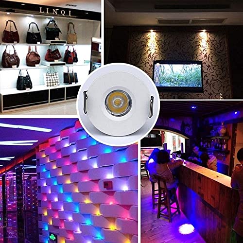 Downlight encastré de précision 1W, mini spots interchangeables noirs et blancs 4000K - 2