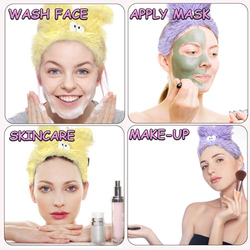 KASESSS 2-Piece Skincare & Spa Headband - Fleece Elastic Headbands for Women Girls - Washing Face, Yoga, Sports - Image 3