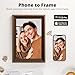 Dragon Touch Digital Picture Frame -10.1 WiFi Digital Photo Frame for Gifts,Show Videos on Auto-Rotate & Wall-Mountable Touch Screen Frame,Easy Share, Send via Phone APP, Email,Wood Brown