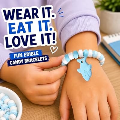 Shark Candy Bracelets 30 Count Bulk Value Pack, Individually Wrapped Suckers Cute Fun Summer Themed Favor Ocean, Under the Sea Birthday Treats Shark Party Favors Goodie Bag Stuffers for Kids Pinata Filler