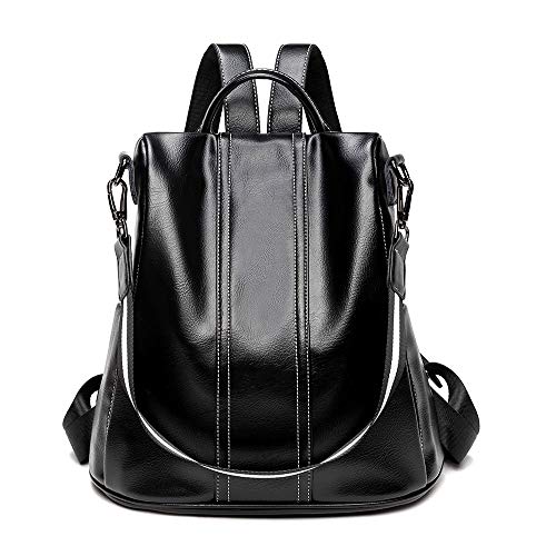Mochila couro anti-furto urbanity super fashion city rock Preto