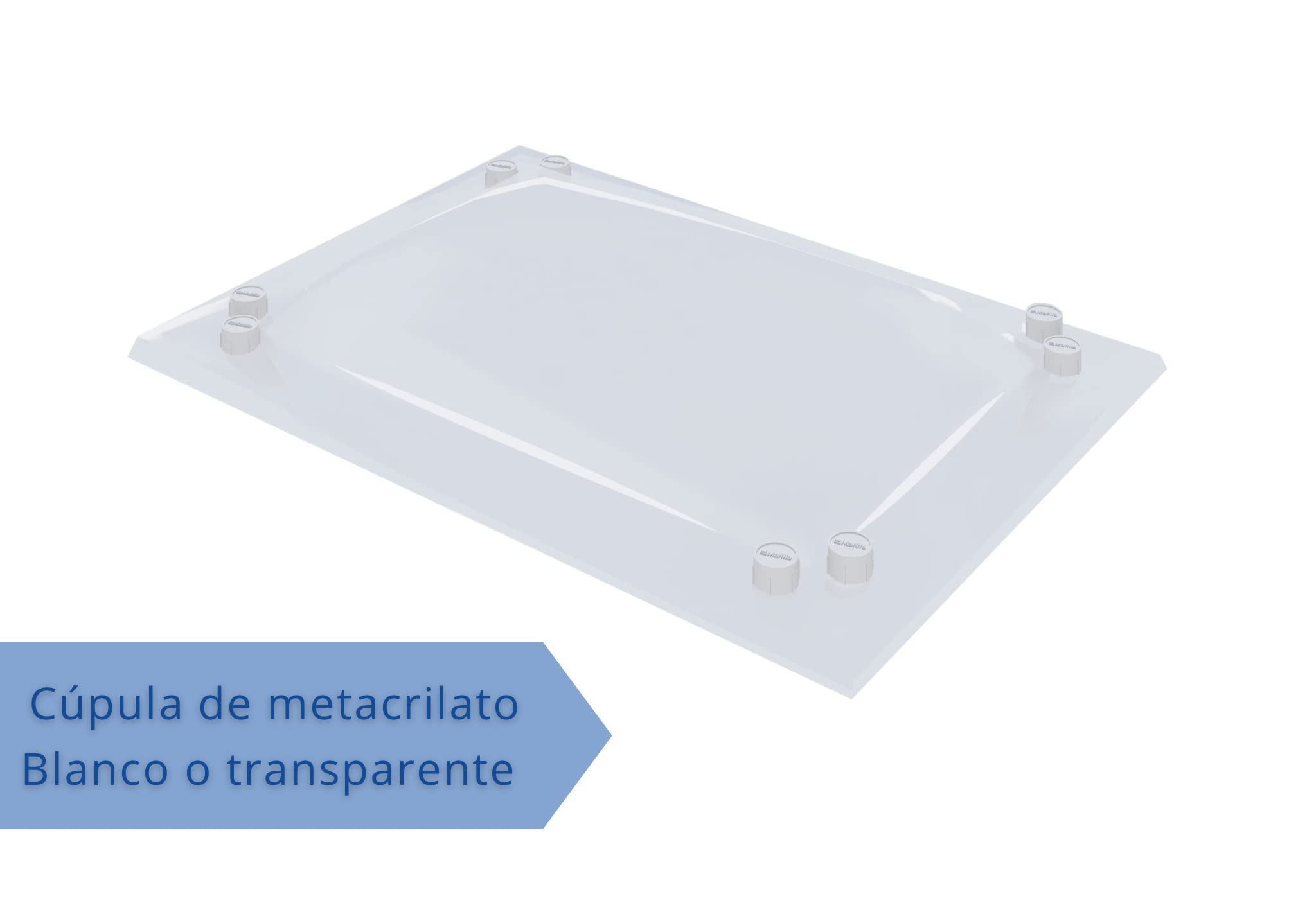 Matilla - Cúpula Metracilato Rectangular Monovalva (84 x 114 cm, Transparente)